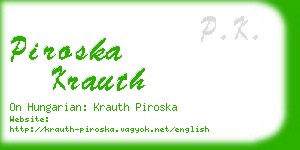 piroska krauth business card